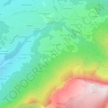 La Culaz topographic map, elevation, terrain
