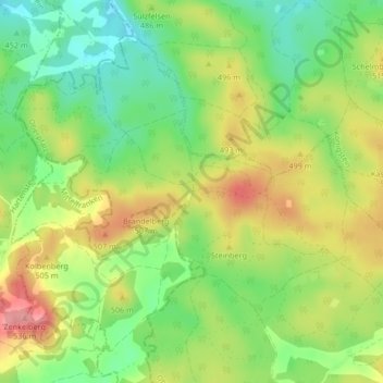 Rinnenbrunn topographic map, elevation, terrain