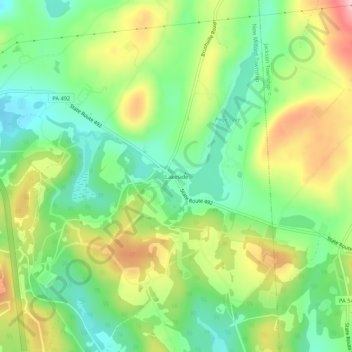 Lakeside topographic map, elevation, terrain