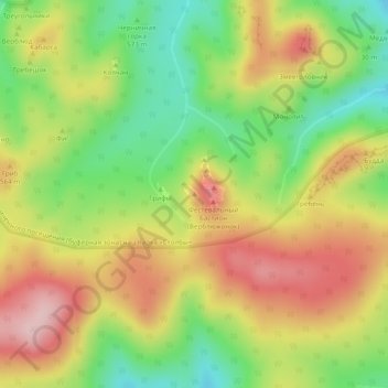 The She-Bear topographic map, elevation, terrain