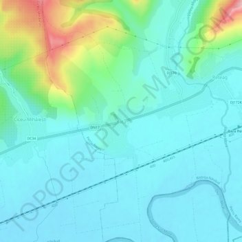 Bața topographic map, elevation, terrain