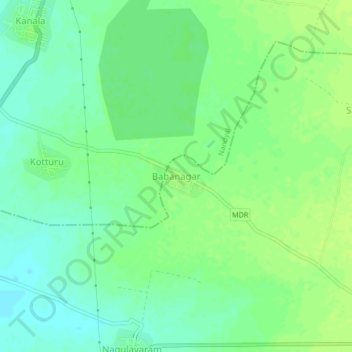 Babanagar topographic map, elevation, terrain