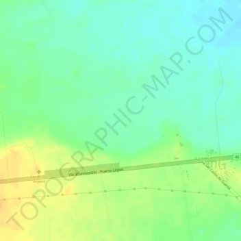 Pompeya topographic map, elevation, terrain