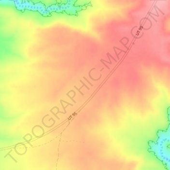 Harmony Flat topographic map, elevation, terrain