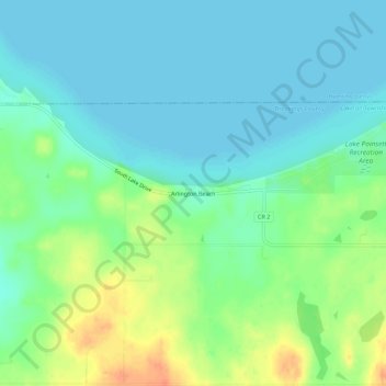 Arlington Beach topographic map, elevation, terrain
