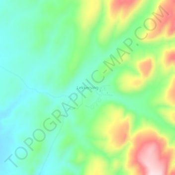Lekkersing topographic map, elevation, terrain