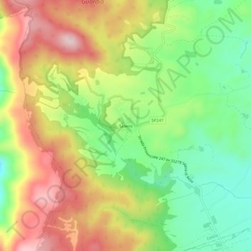 Salerni topographic map, elevation, terrain