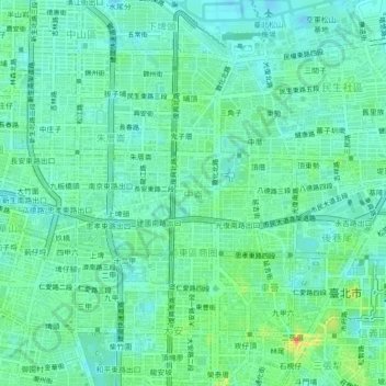Zhonglun topographic map, elevation, terrain