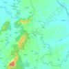 大曲 topographic map, elevation, terrain