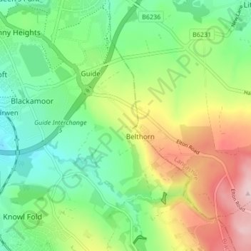 Rann topographic map, elevation, terrain