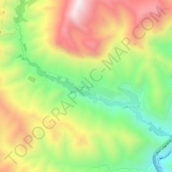 Keshar-e Olya topographic map, elevation, terrain