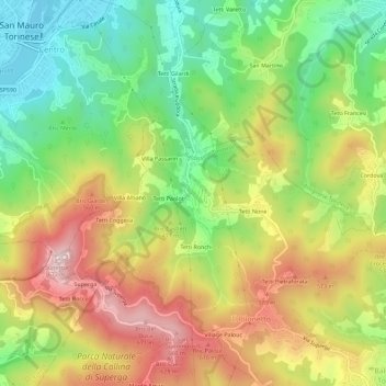 Rivodora topographic map, elevation, terrain