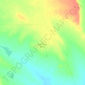 Gold Butte topographic map, elevation, terrain