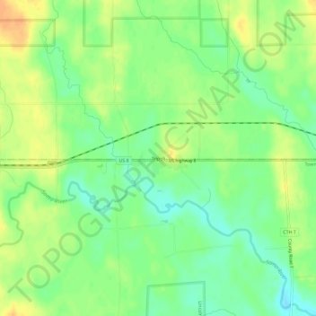 Tripoli topographic map, elevation, terrain