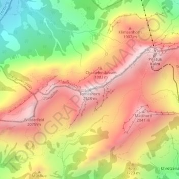 Tomlishorn topographic map, elevation, terrain