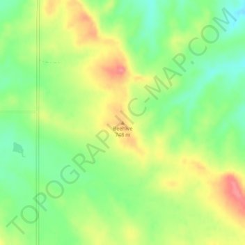 Beehive topographic map, elevation, terrain