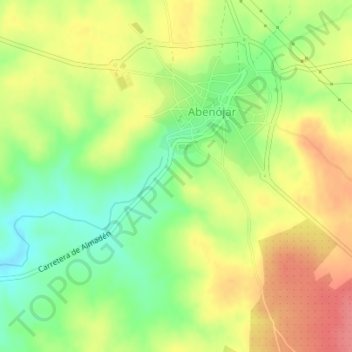 Cabeza de la Cerda topographic map, elevation, terrain