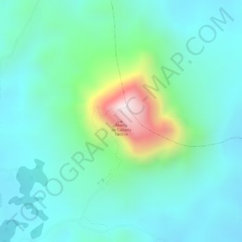 Morro de Calzada topographic map, elevation, terrain