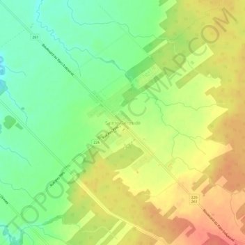 Sainte-Gertrude topographic map, elevation, terrain