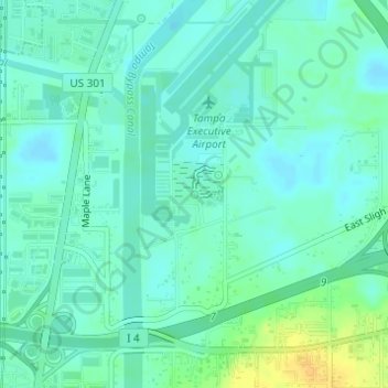 Eureka Spring topographic map, elevation, terrain