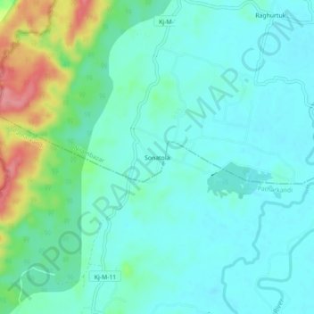 Sonatola topographic map, elevation, terrain