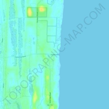 Oysterville topographic map, elevation, terrain