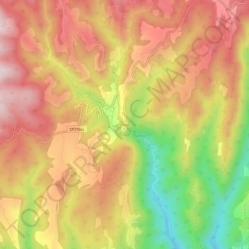 Prodo topographic map, elevation, terrain