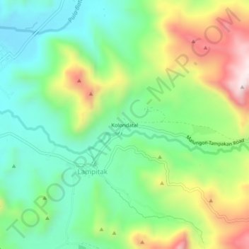 Kolondatal topographic map, elevation, terrain