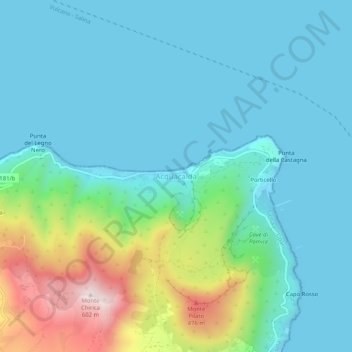 Acquacalda topographic map, elevation, terrain