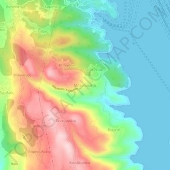 Matsoukata topographic map, elevation, terrain