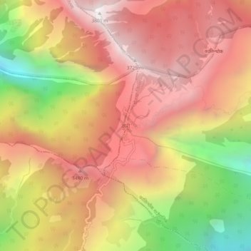 Kuri topographic map, elevation, terrain