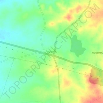 Anagodu topographic map, elevation, terrain