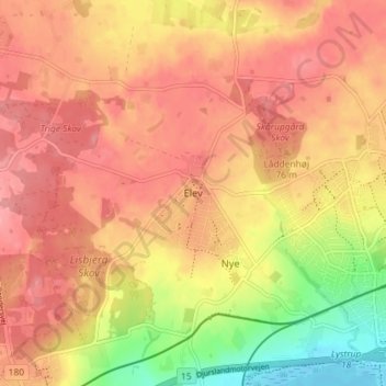 Elev topographic map, elevation, terrain
