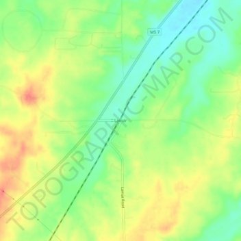 Lamar topographic map, elevation, terrain