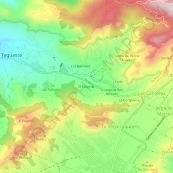 El Palomar topographic map, elevation, terrain