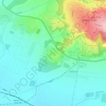 Sarid topographic map, elevation, terrain
