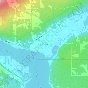Dollar Bay topographic map, elevation, terrain