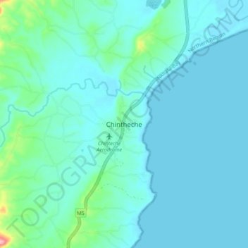 Chintheche topographic map, elevation, terrain
