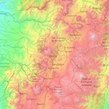 Mariscal Sucre topographic map, elevation, terrain
