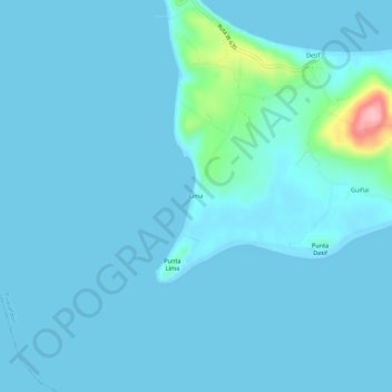Lima topographic map, elevation, terrain