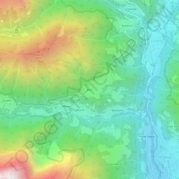 Bani topographic map, elevation, terrain