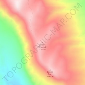 Gardner Mountain topographic map, elevation, terrain