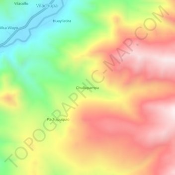 Chullupampa topographic map, elevation, terrain