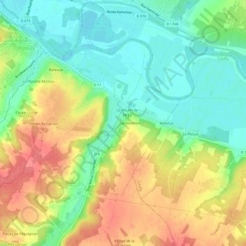 Les Falloirs topographic map, elevation, terrain