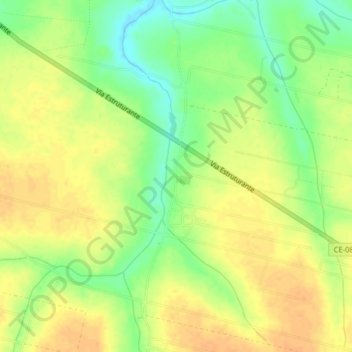 Cariri topographic map, elevation, terrain