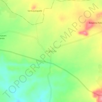 Argonda topographic map, elevation, terrain