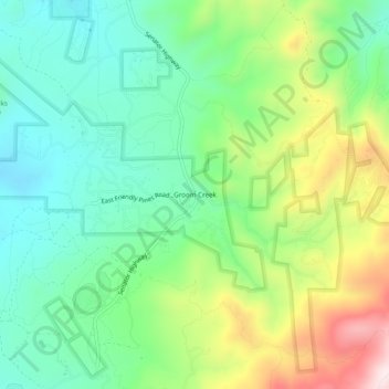 Groom Creek topographic map, elevation, terrain