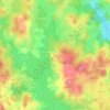 Yeux topographic map, elevation, terrain