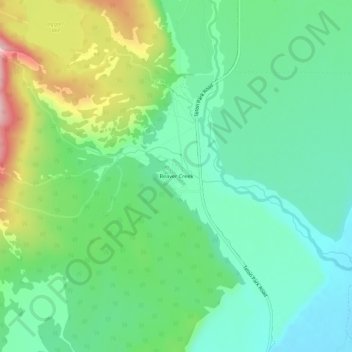 Beaver Creek topographic map, elevation, terrain