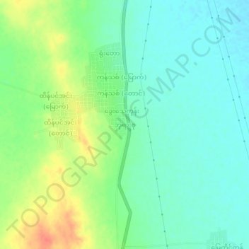 Hpa Yar Su topographic map, elevation, terrain